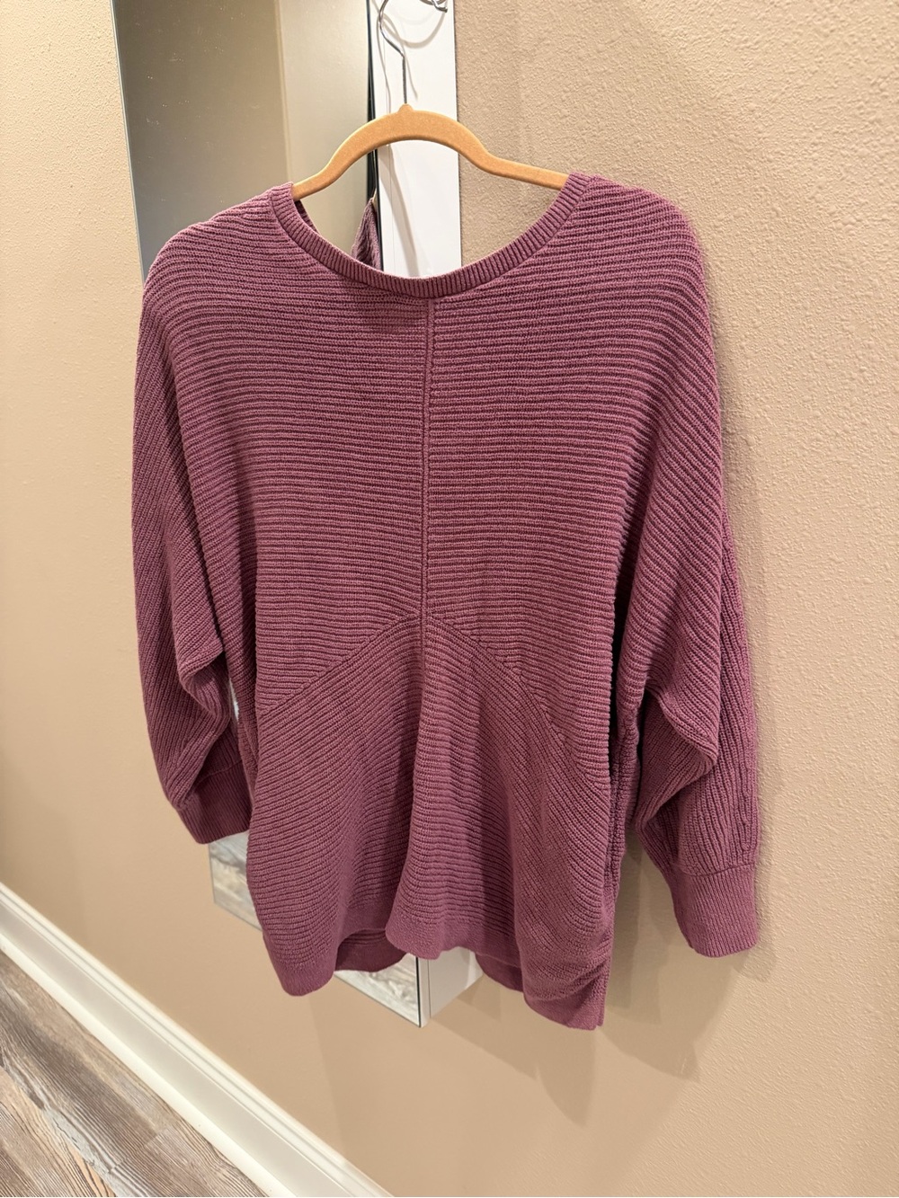 Source Unknown Mauve Ribbed Crewneck Sweater